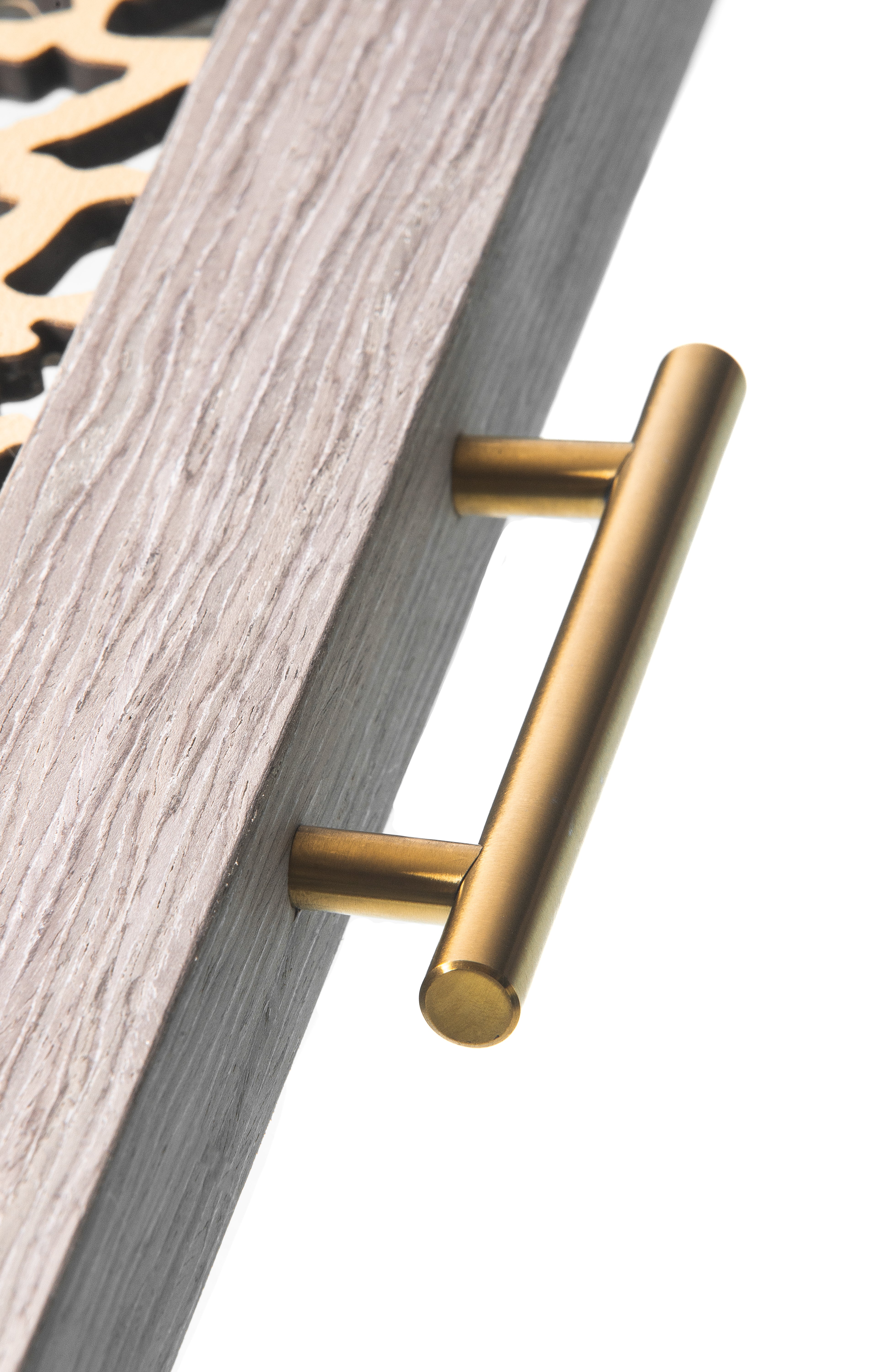 Sinapsis - Bandeja Redonda Mediana / Madera Gris