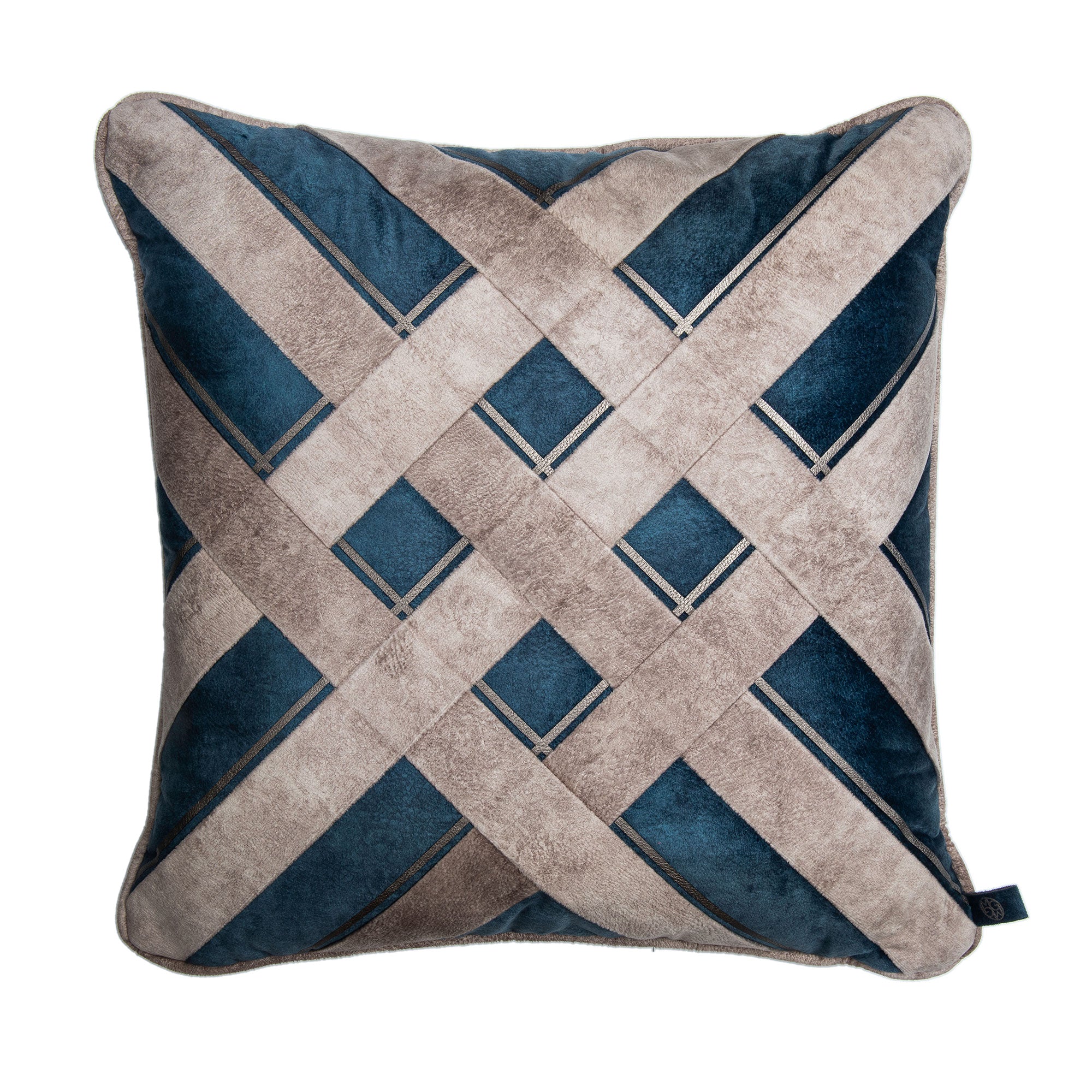 Trenza Cojin - Indigo/Camel
