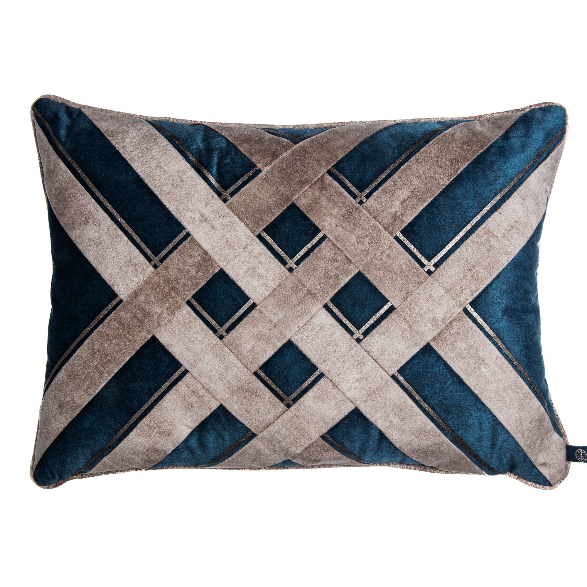 Trenza Cojin - Indigo/Camel