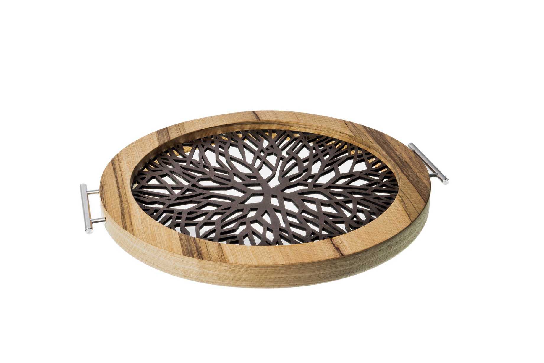 Sinapsis - Bandeja Redonda Grande / Madera Natural