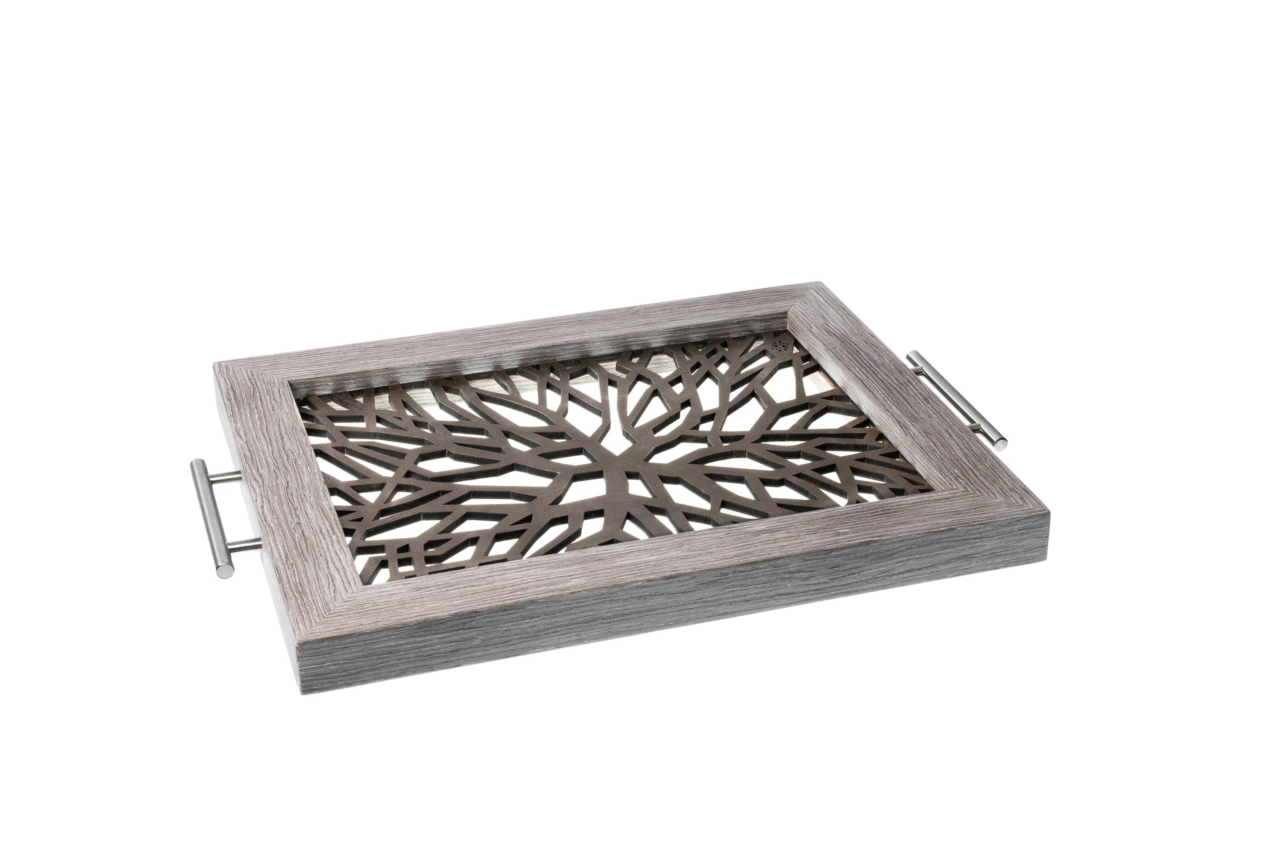 Sinapsis - Bandeja Rectangular Mediana / Madera Gris