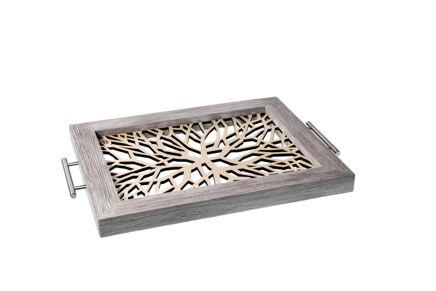 Sinapsis - Bandeja Rectangular Mediana / Madera Gris