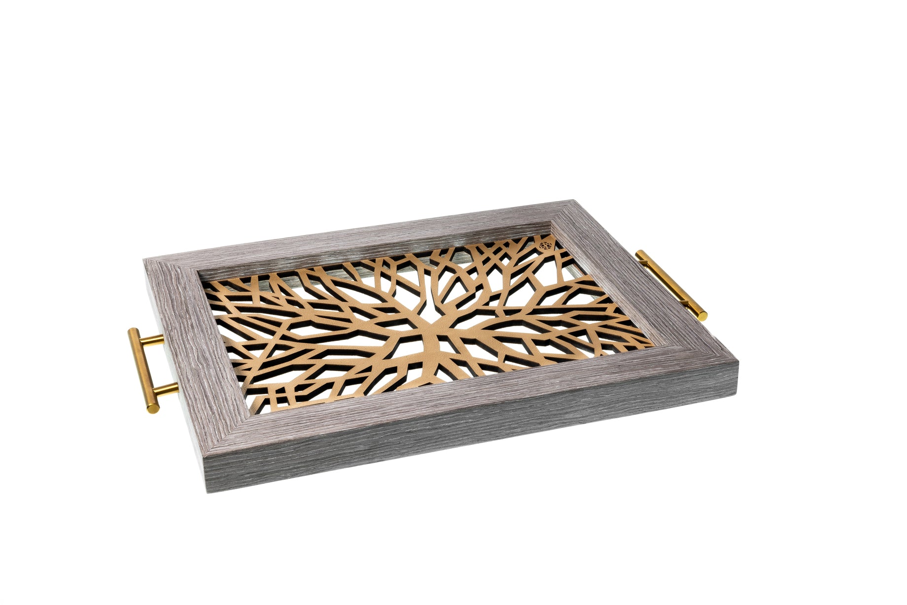 Sinapsis - Bandeja Rectangular Mediana / Madera Gris