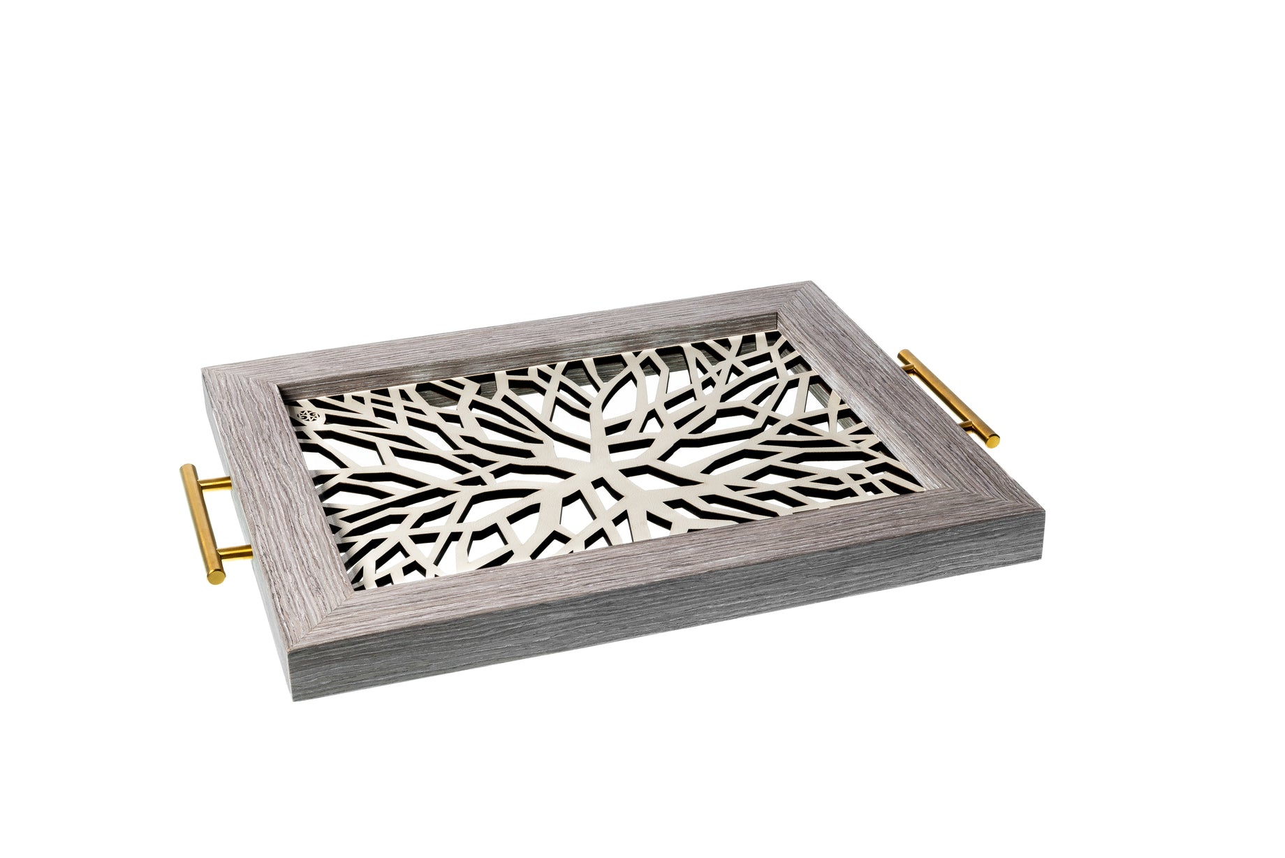 Sinapsis - Bandeja Rectangular Mediana / Madera Gris