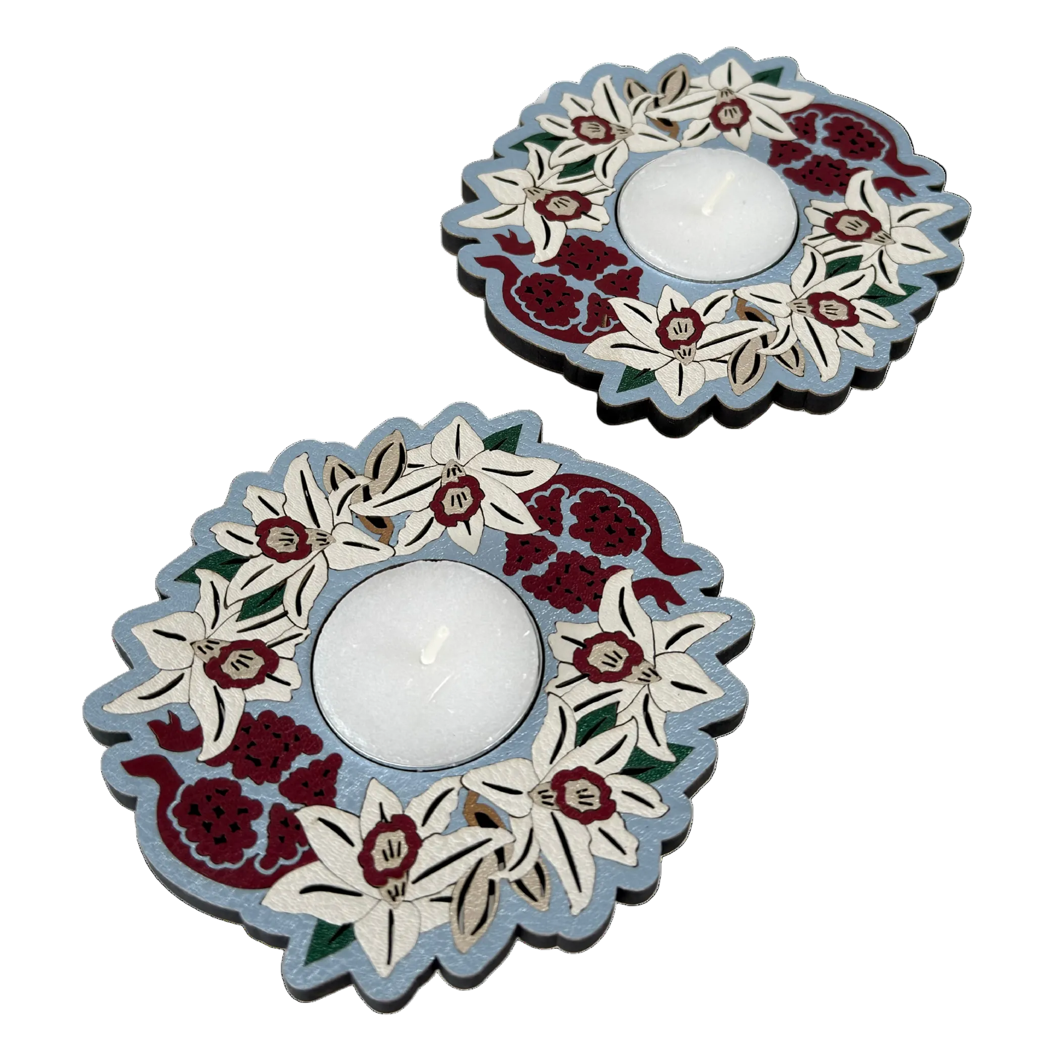 Lily - Candelabro Sencillo Multicolor Set x2