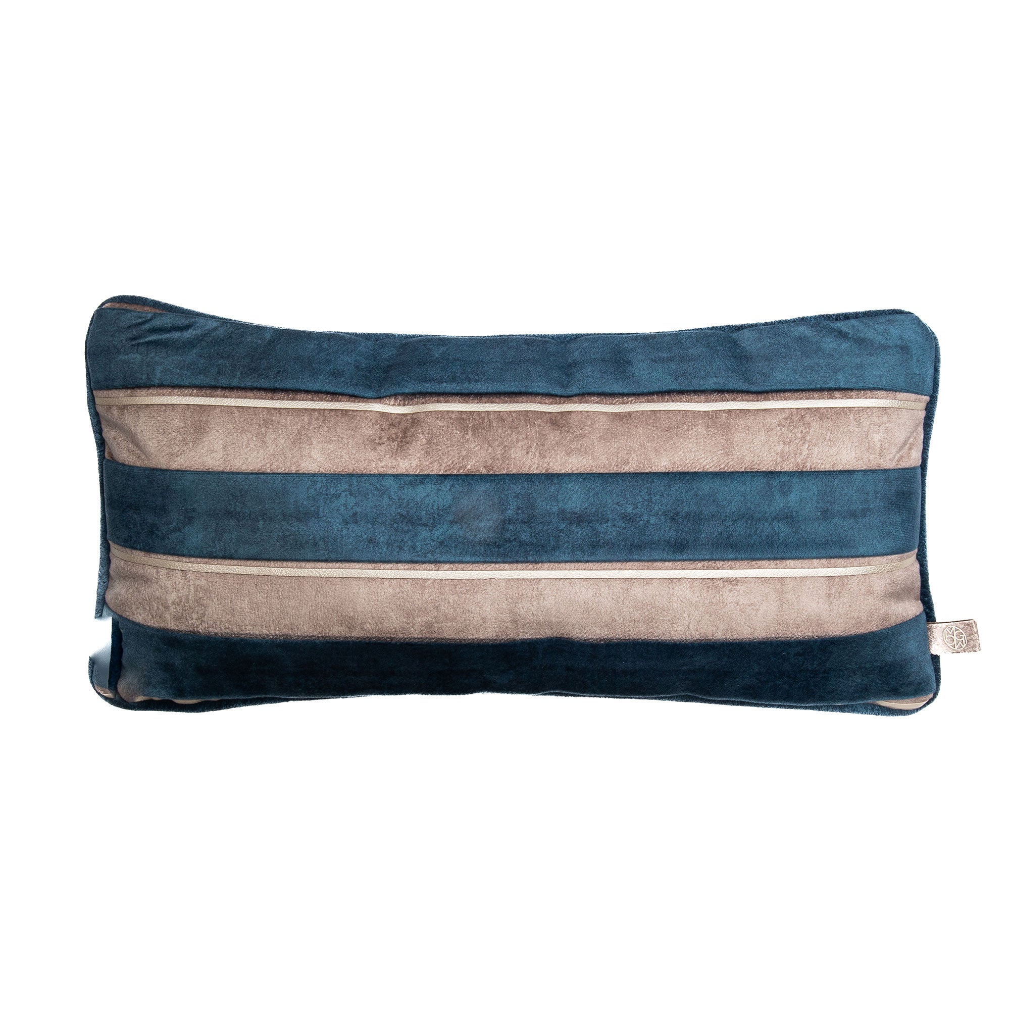 Horizontal Cojin - Camel/Indigo