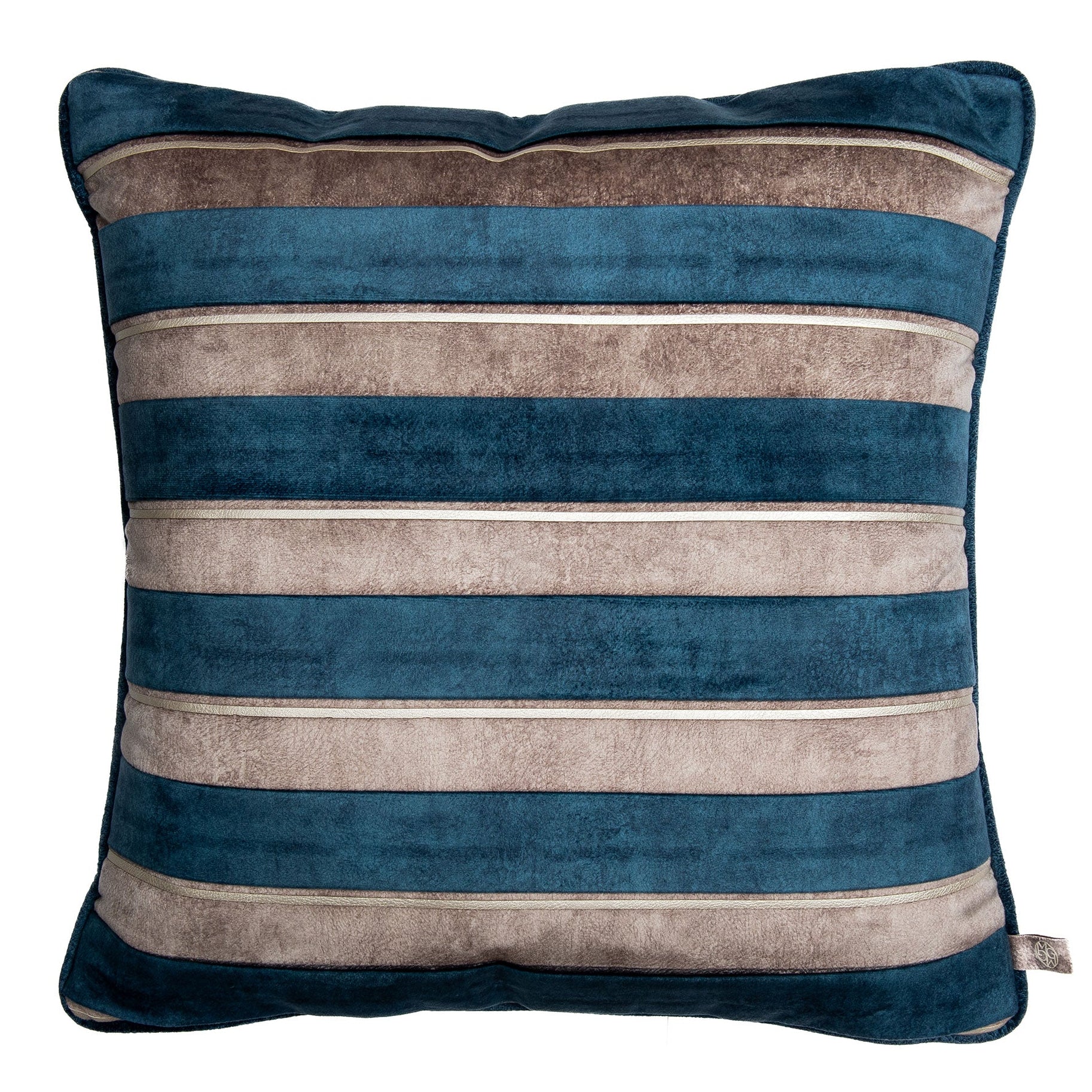 Horizontal Cojin - Camel/Indigo